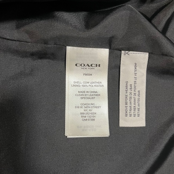 Coach Leather Racer Jacket - Picture 7 of 9